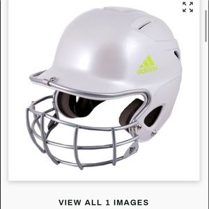 ADIDAS pearl white softball helmet!